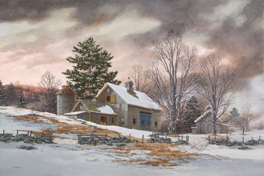 Passing Storm - American Realist Painting by Fred Swan