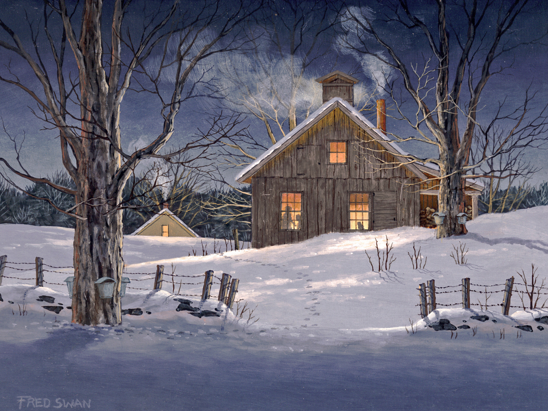 Silhouette - American Realist Painting by Fred Swan